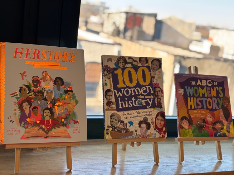 Women History Month, Books displayed by our Civics Teacher