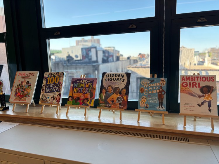 Women History Month, Books displayed by our Civics Teacher