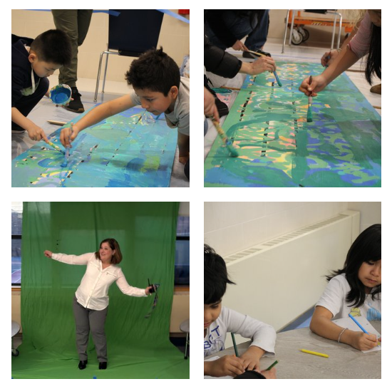 All of Us- Picture of Students and Mrs.Mousouroulis painting and taking pictures