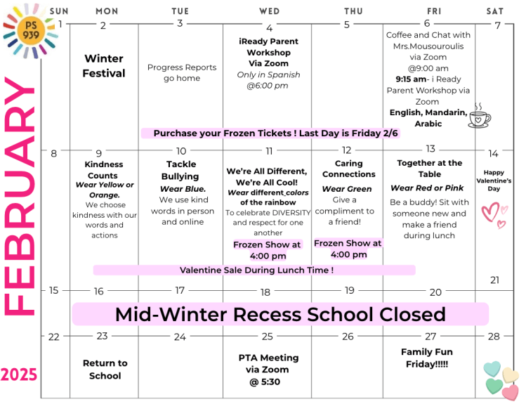 February 2026 School Calendar
