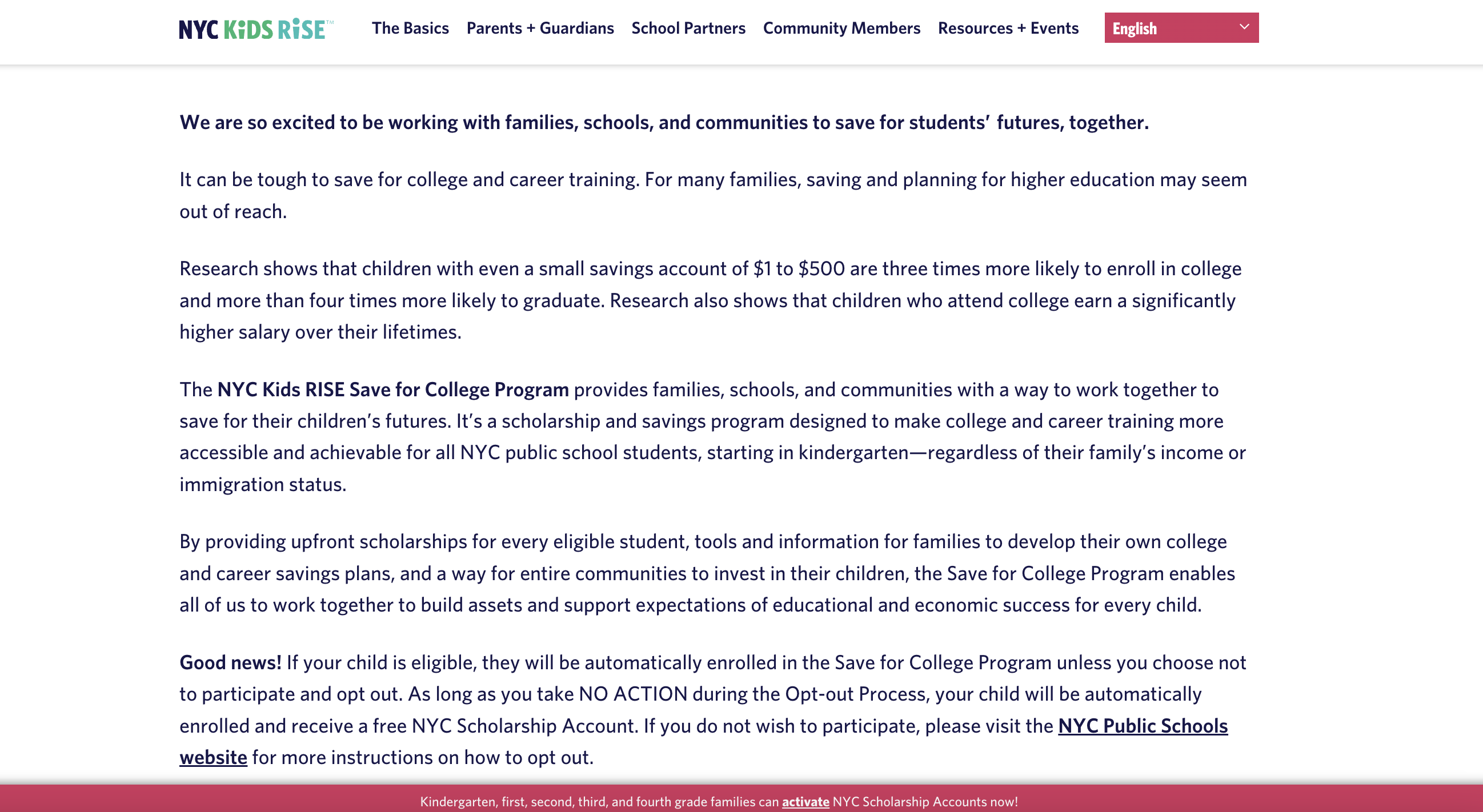 NYC Kids Rise- How to activate your account